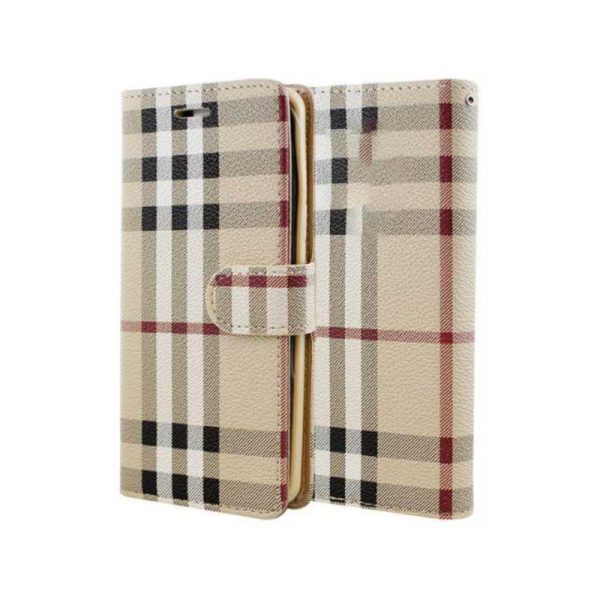 Checker Wallet Case Beige – iPhone 16 Pro