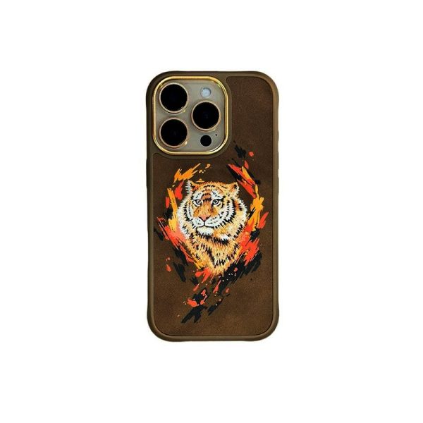 Embroidery Case Tiger – iPhone 16 Plus
